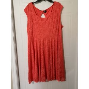 Torrid Coral Lace Skater Dress